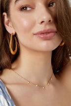 simple necklace with heart pendants