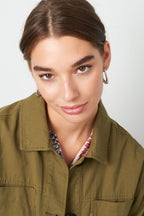 Earrings aesthetic drop - Silver Color color