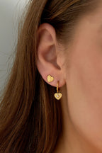 heart shaped earrings with pattern