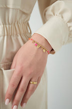 Bracelet summer smile - pink orange