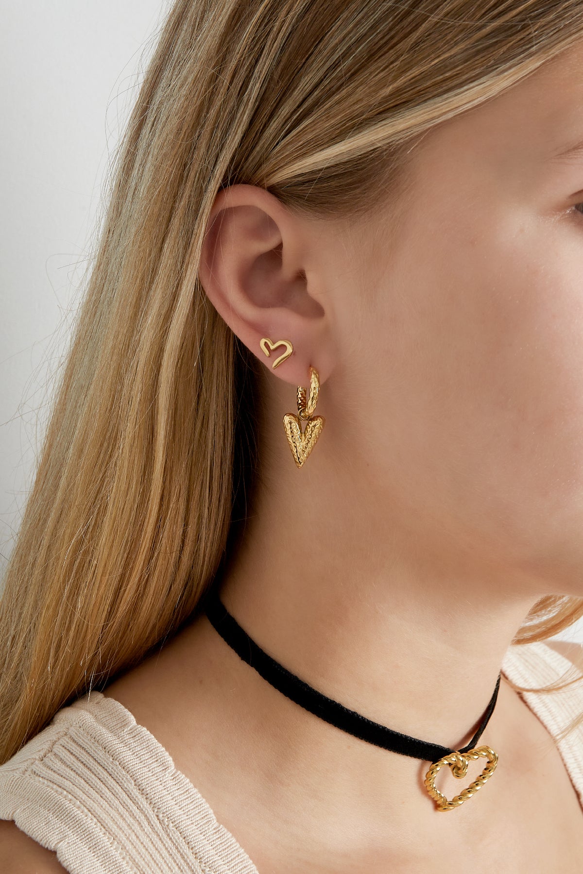 Earrings open your heart
