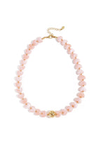 Statement necklace with heart-shaped beads