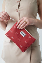 Flat toiletry bag with bows