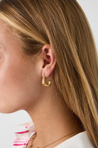 Stainless Steel Hoop Earrings Irregular Shape Simple Daily Simple Series Women's jewelry