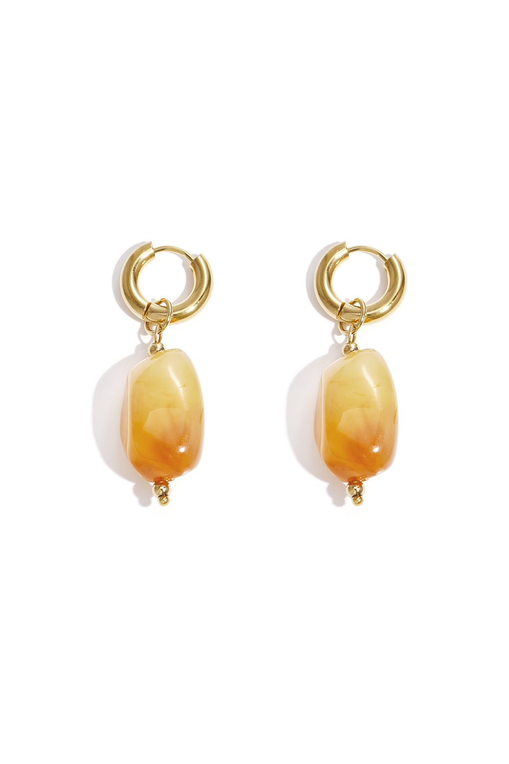 Earrings with organic beads