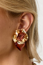 Iron Drop Earrings Flower Daily Ethnic Series Women's jewelry