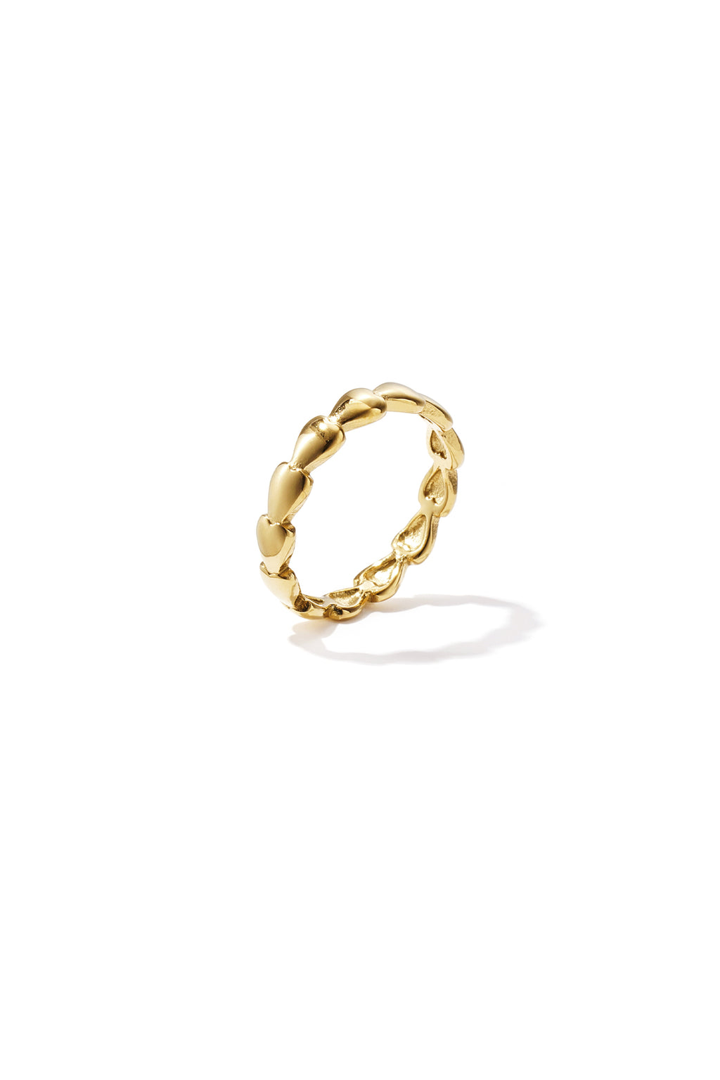 Minimalist ring with small hearts