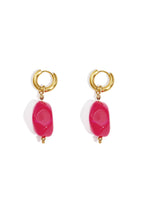 Earrings with organic beads