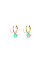 Stainless Steel Colorful Flower Earrings Stainless Steel