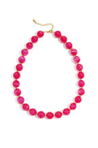 Bead necklace with gold beads in between 13.5mm