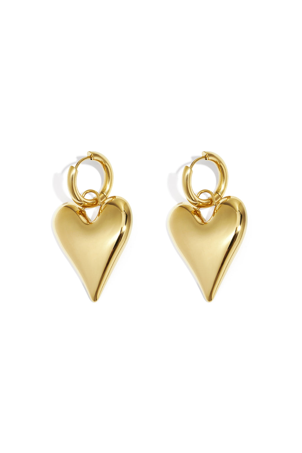 big heart pendant earrings