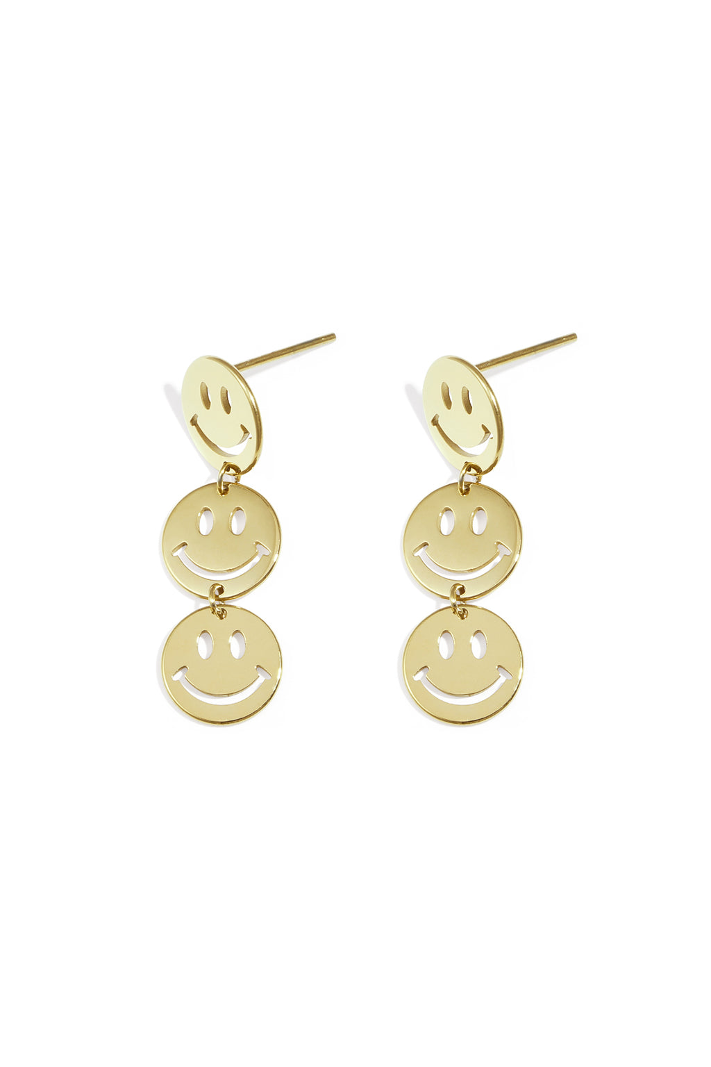 Stainless Steel Dangle Earrings Smiling face Casual Daily Simple Series Women's jewelry