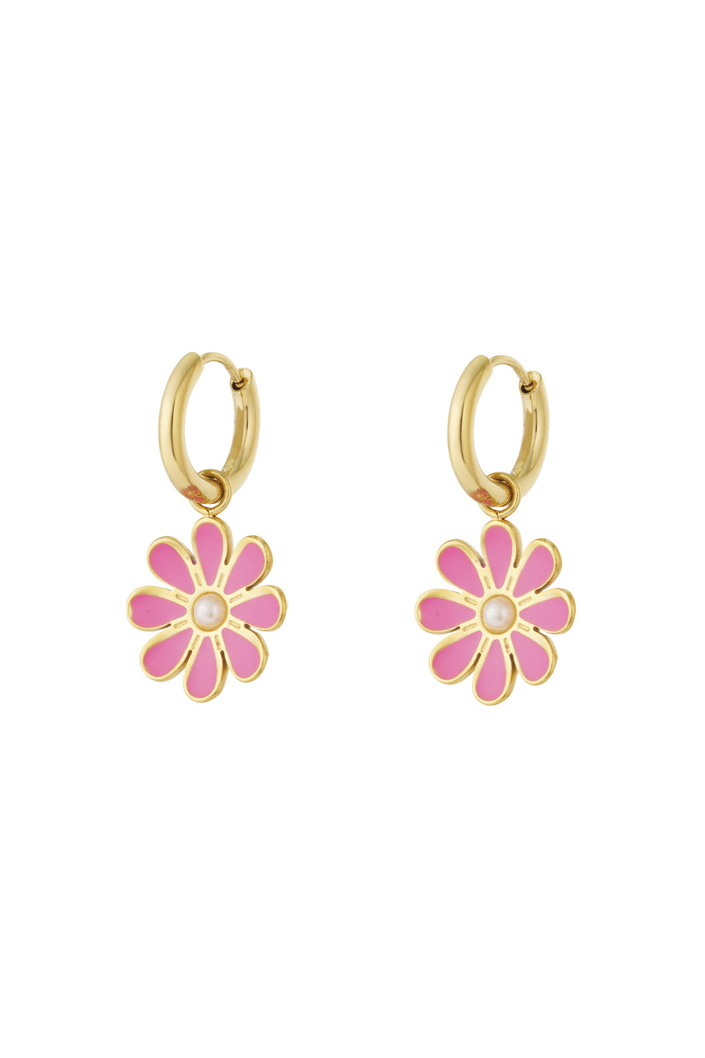 Stainless Steel Drop Earrings Flower Casual Daily