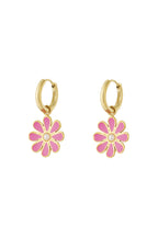 Stainless Steel Drop Earrings Flower Casual Daily