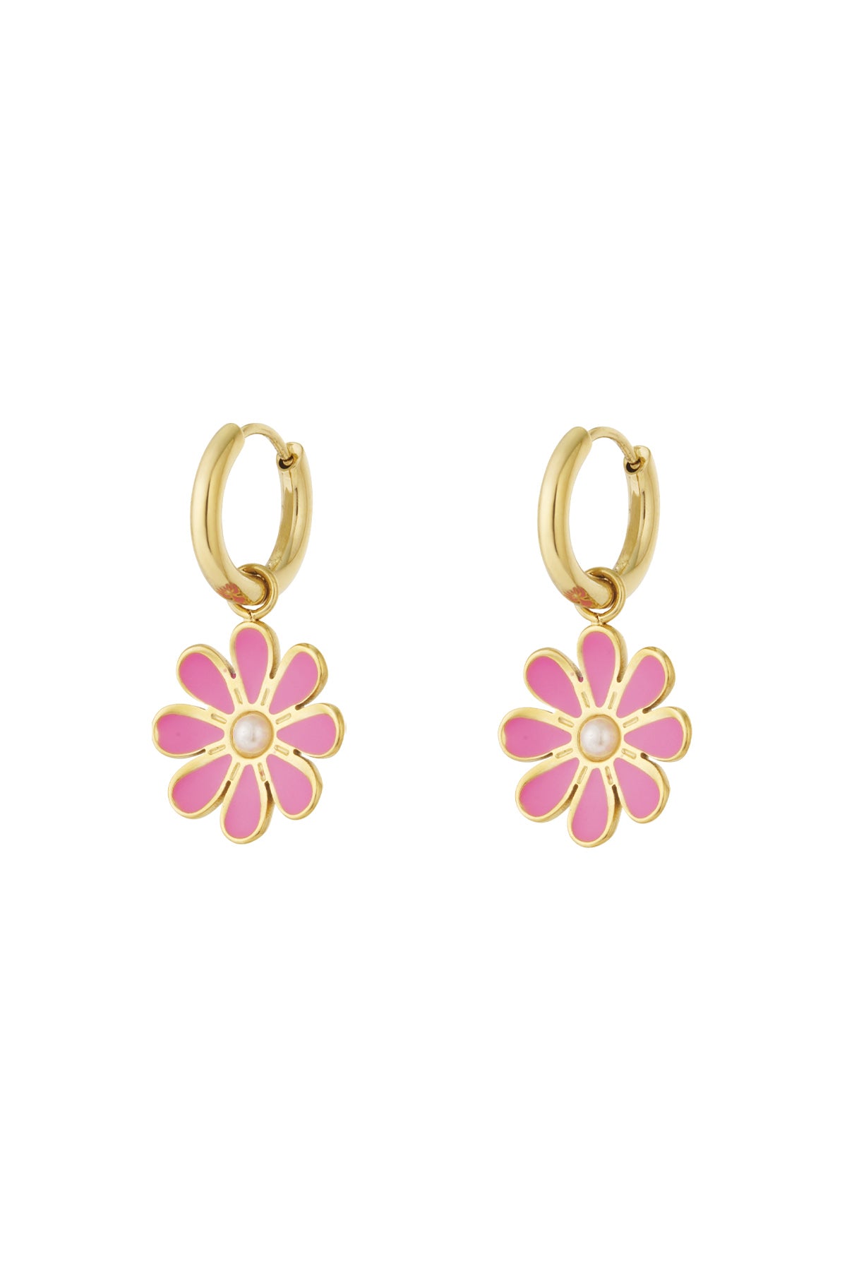 Stainless Steel Drop Earrings Flower Casual Daily