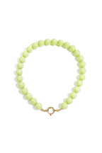 Necklace with large beads and front closure-15mm