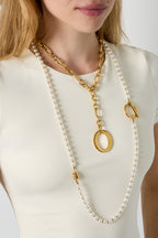 Imitation Pearl Long Necklaces Beads Simple Daily Simple Series Women's jewelry