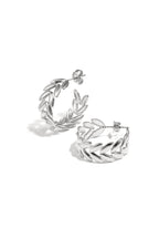 Stainless Steel Hoop Earrings leaf Casual Daily Simple Series Women's jewelry