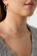 14K Gold Plated Stainless Steel Pendant necklaces Flower Simple Daily Simple Series Women's jewelry