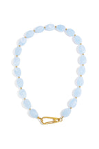 Necklace with beads and front closure design