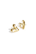 Heart earrings with pearls