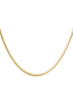 necklace flat with print - Gold color-4.0mm