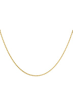 unisex necklace twisted short - Gold color-2.0mm