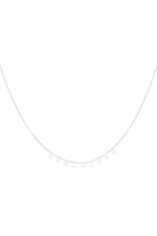 Simple necklace with round pendants - Silver Color color