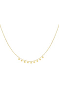 Simple necklace with round pendants - Silver Color color