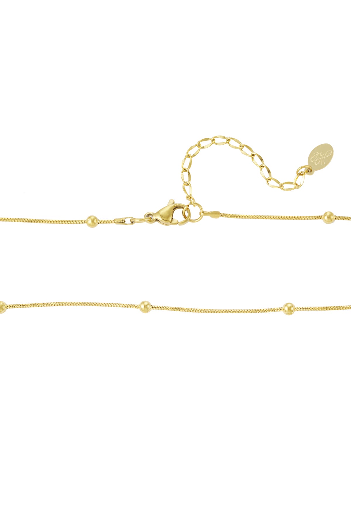 small ball necklace with heart