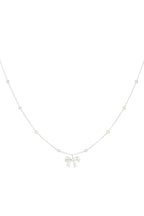 necklace with balls and bow