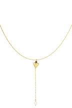 classic heart & pearl necklace