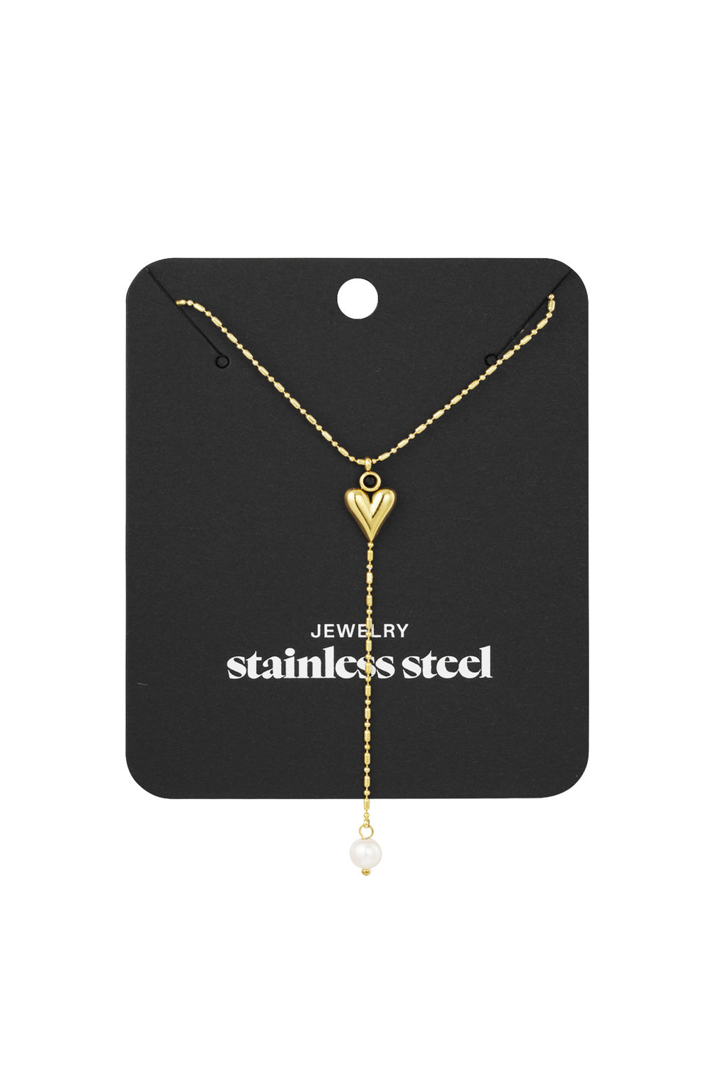 classic heart & pearl necklace