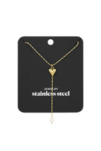 classic heart & pearl necklace