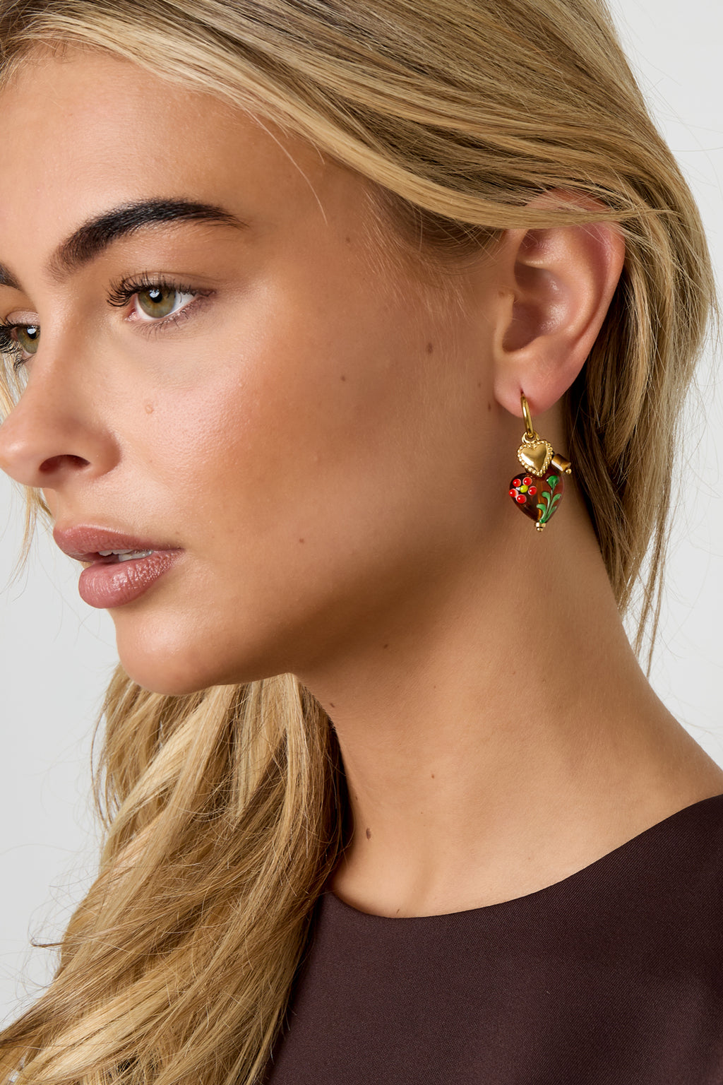 Stainless Steel Drop Earrings Heart Casual Daily Simple Series Women's jewelry