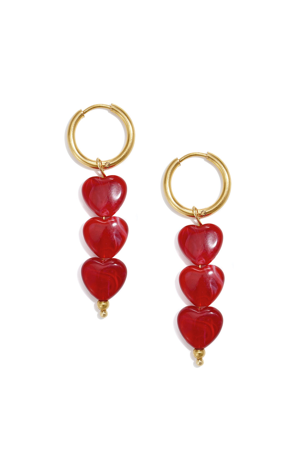 Stainless Steel Beads Earrings Heart Simple Daily Simple Series Women's jewelry