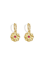 shimmering flower earrings