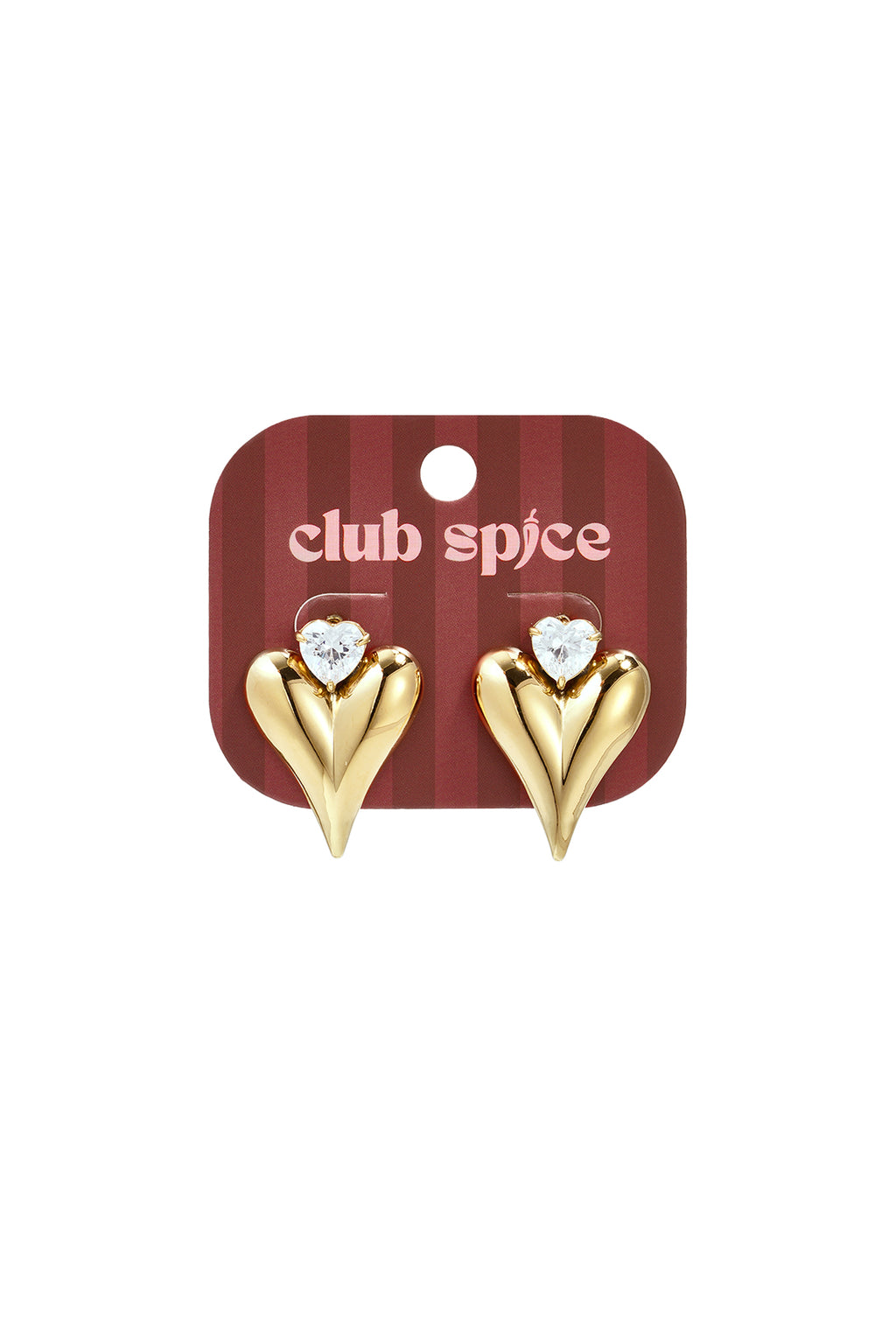 Stainless Steel Stud Earrings Heart Simple Daily Simple Series Women's jewelry