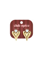 Stainless Steel Stud Earrings Heart Simple Daily Simple Series Women's jewelry