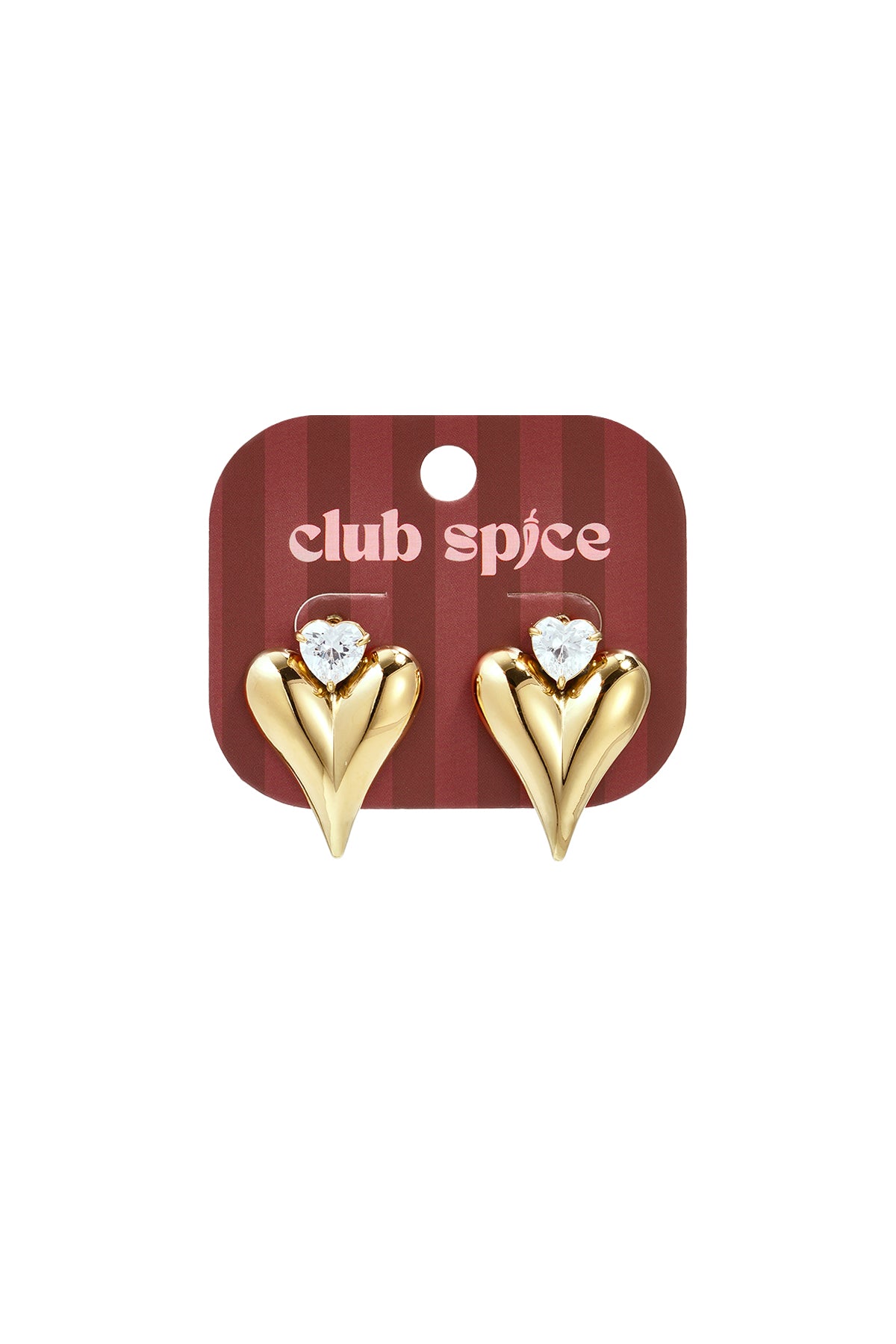 Stainless Steel Stud Earrings Heart Simple Daily Simple Series Women's jewelry
