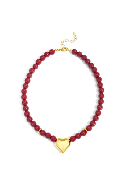 Acrylic Beaded Necklaces Heart Casual Daily Simple Series Women's jewelry