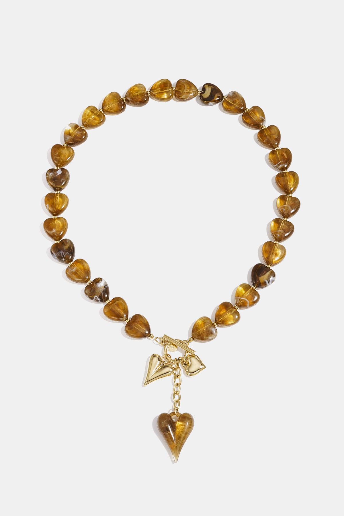 Stainless Steel Beaded Necklaces Heart Casual Daily Romantic Series Women's jewelry