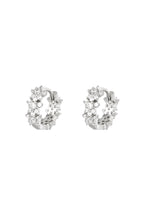 Star rhinestone hoop earrings - copper