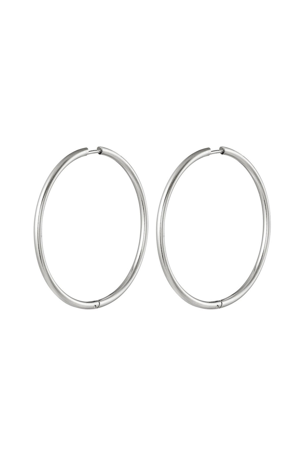 stainless steel earrings hoops large