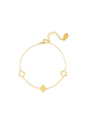 Bracelet clovers Gold Color Stainless Steel