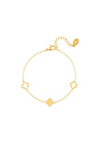Bracelet clovers Gold Color Stainless Steel