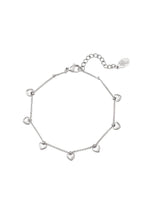 Bracelet with heart charms Gold Color Stainless Steel
