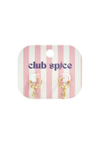 Earrings with clover decoration