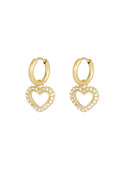 diamond heart earrings