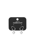 Earrings clover class - Silver Color color